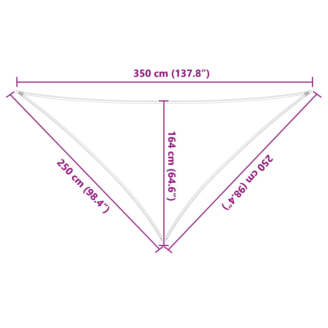 Solskygge sejl Lys Grå og Hvid 2,5 x 2,5 x 3,5 m