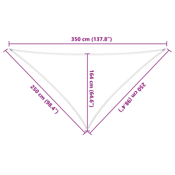 Solskygge sejl Lys Grå og Hvid 2,5 x 2,5 x 3,5 m