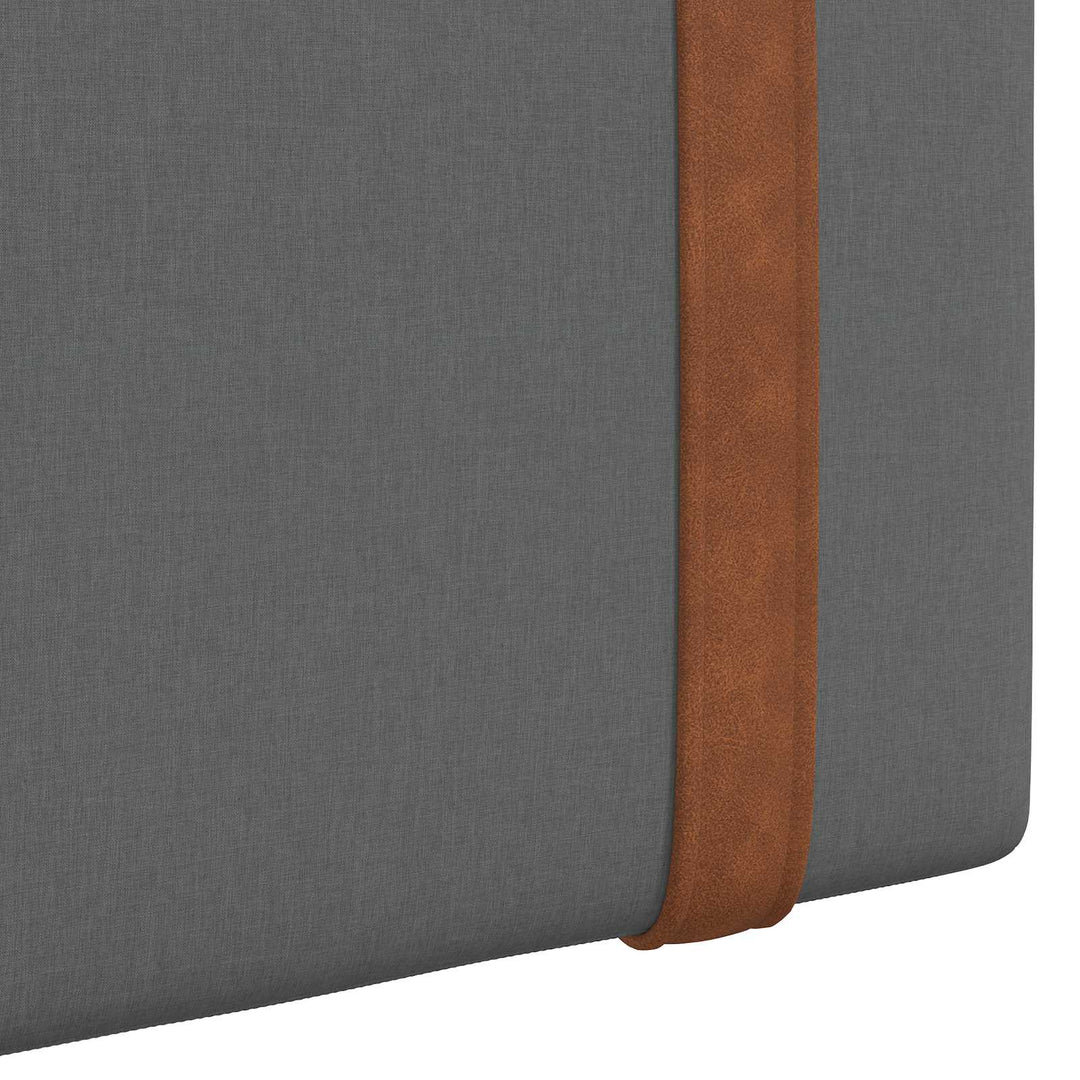 Hængende sengegavl Mørkegrå Antik PU
