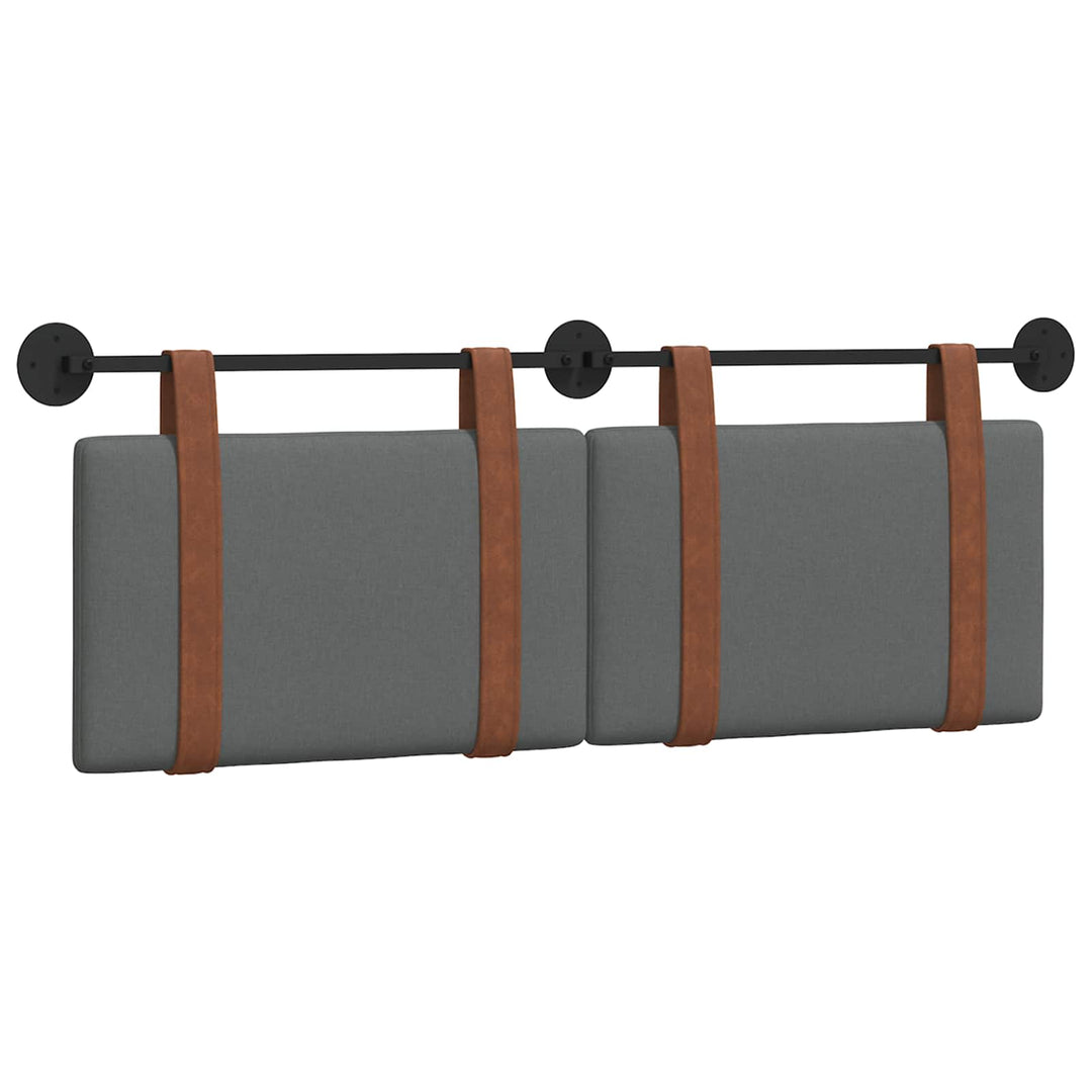 Hængende Hovedgavl Ensfarvet Mørkegrå 130 x 55 x 5 cm Antik PU