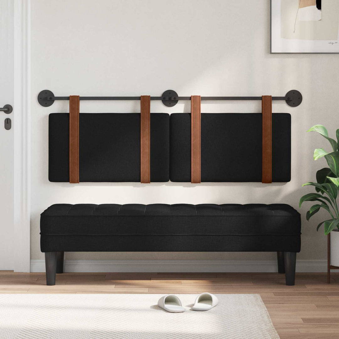 Hængende Hovedgavl Vægmonteret Sort 130 x 55 x 5 cm Antik PU