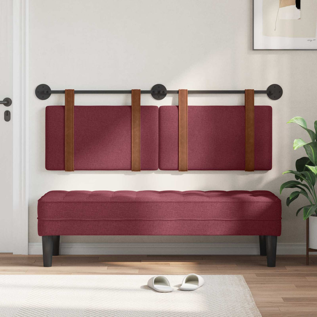 Hængende Hovedgavl Vægmonteret Vinrød 130 x 55 x 5 cm Antik PU