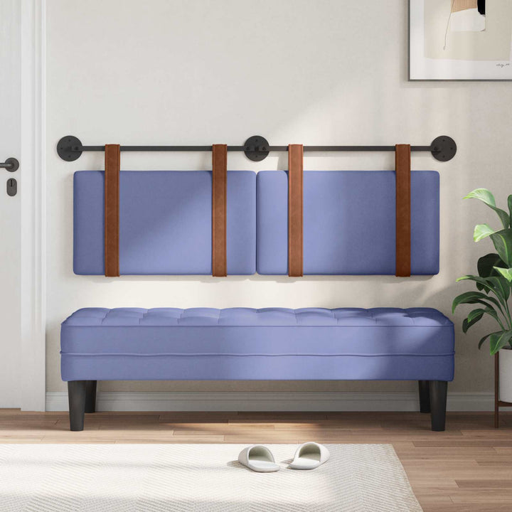 Hængende Hovedgavl Ensfarvet Jeans blå 130 x 55 x 5 cm Antik PU
