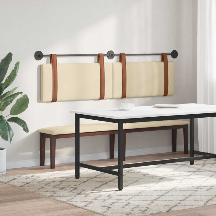 Hængende Hovedgavl Vægmonteret Creme 190 x 55 x 5 cm Antik PU