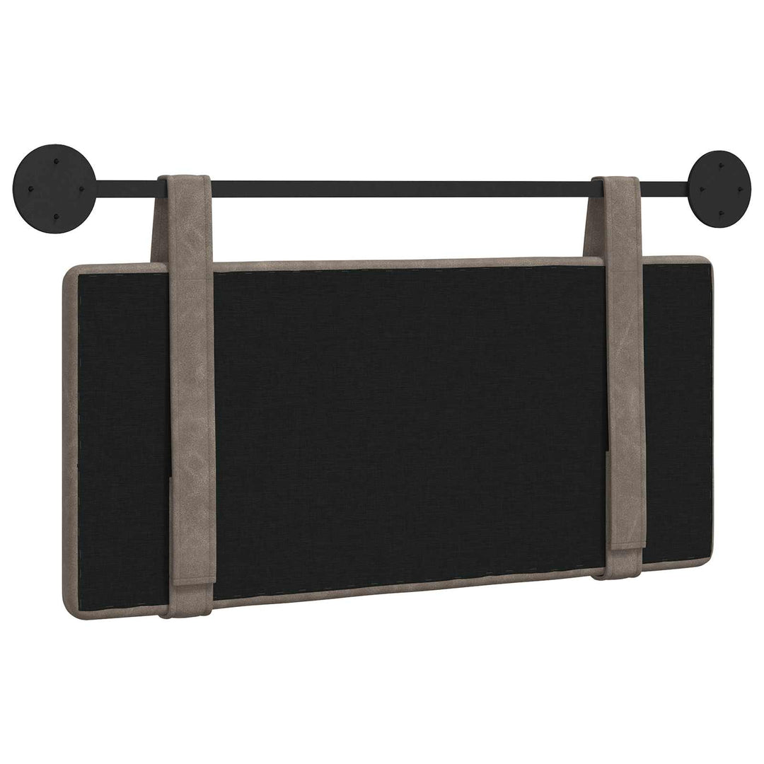 Hængende sengegavl Grå Antik PU