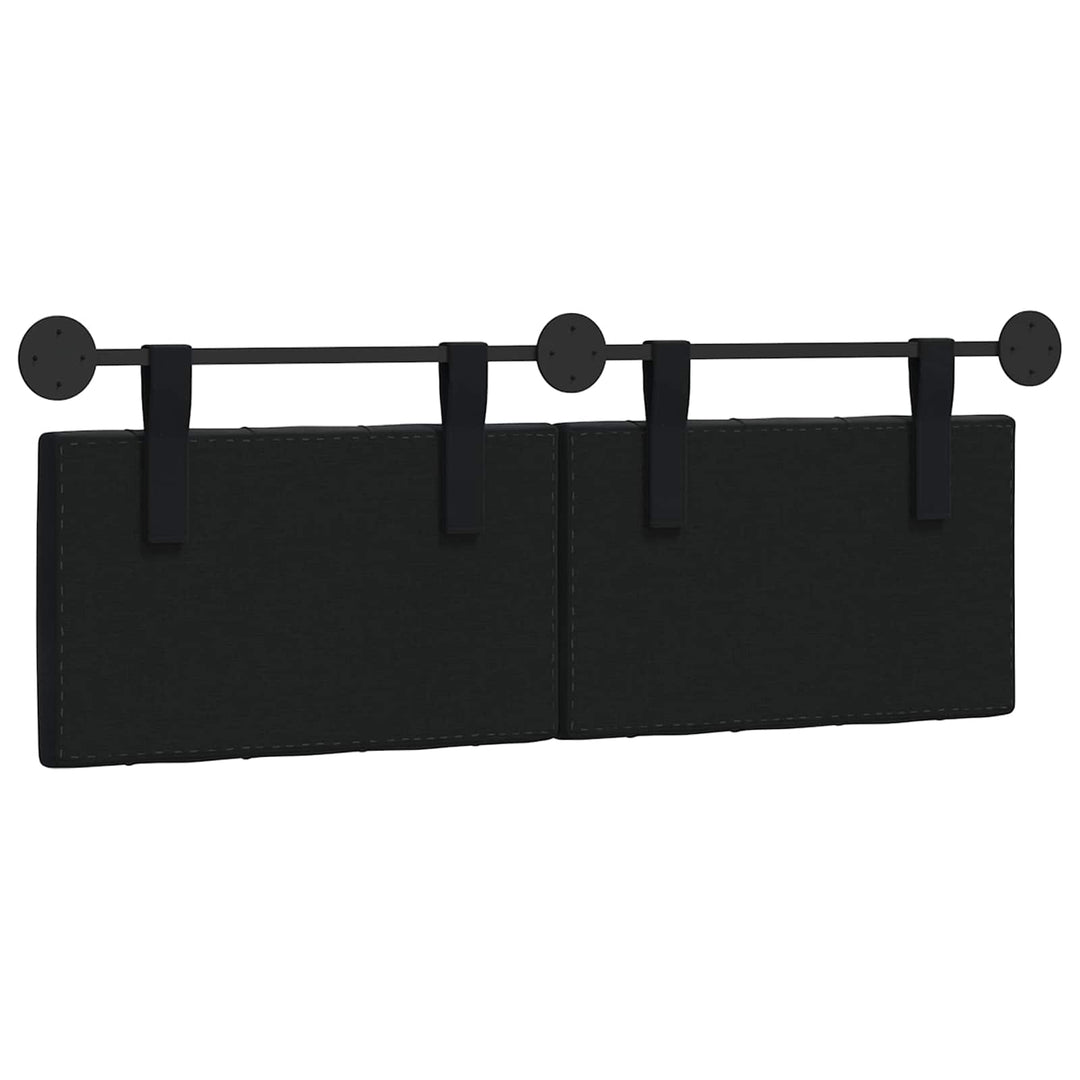 Hængende sengegavl Med LED-lys Sort Fløjl