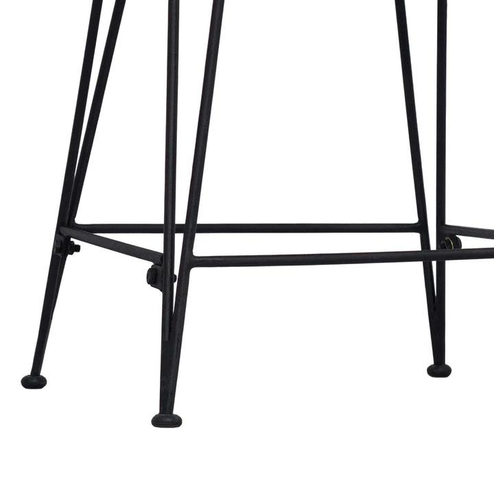 Barbænk 2 pcs Sort 44 x 54 x 96 cm Rattan og Stål