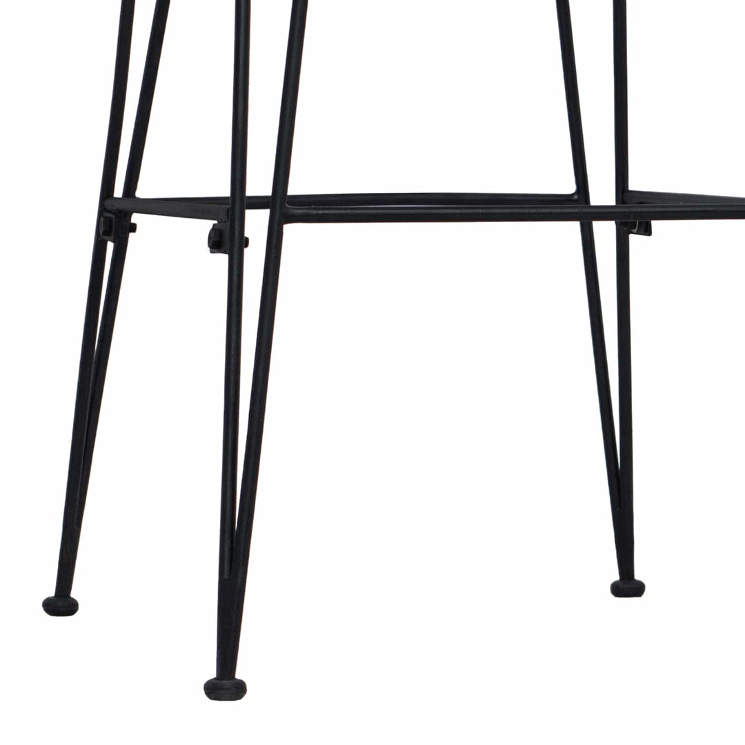Barbænk 2 pcs Sort 44 x 55 x 109 cm Rattan og Stål