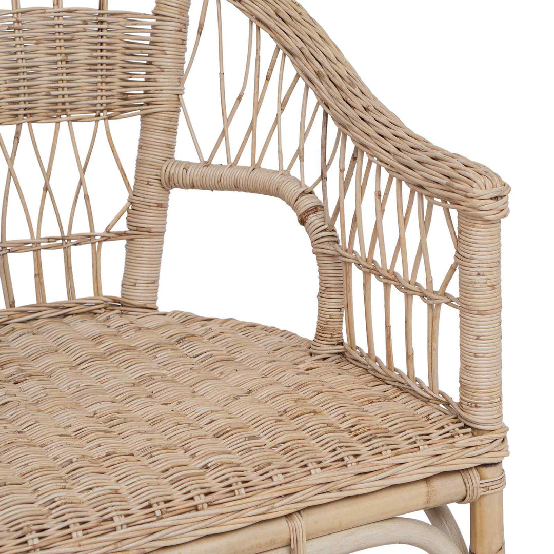 Staplestol Naturfarvet 60 x 60 x 81 cm Rattan