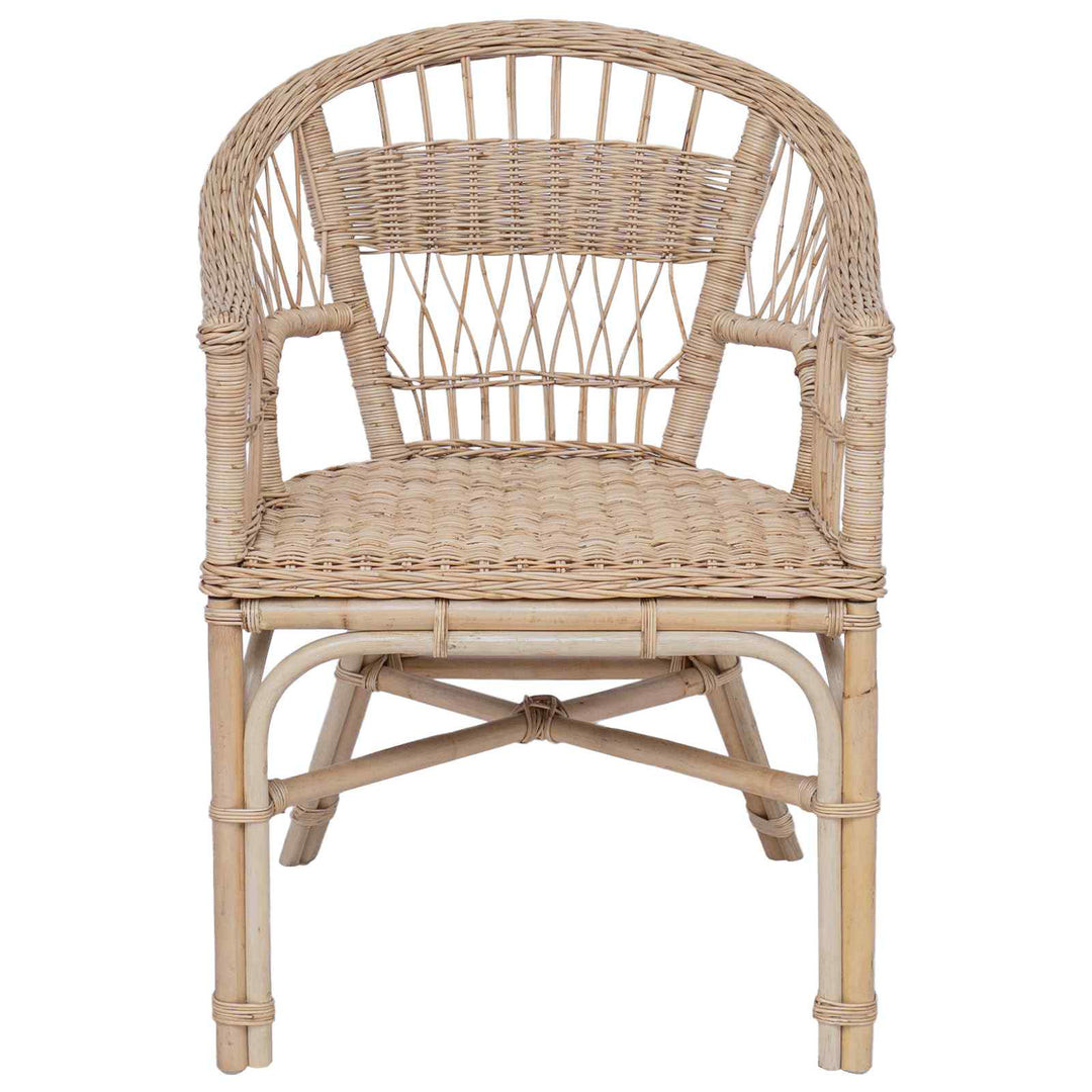 Staplestol Naturfarvet 60 x 60 x 81 cm Rattan