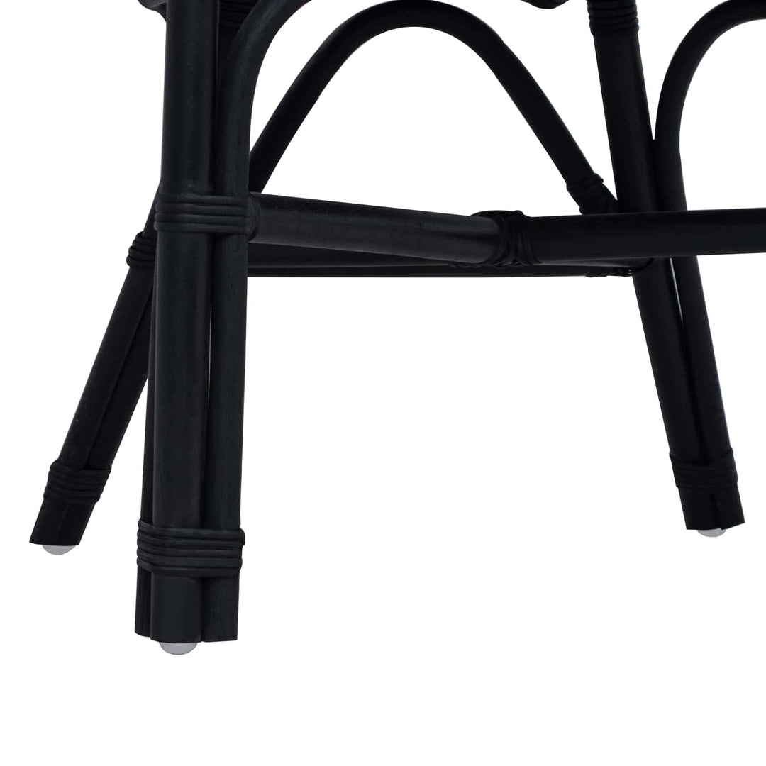Staplestol Sort 60 x 60 x 81 cm Rattan
