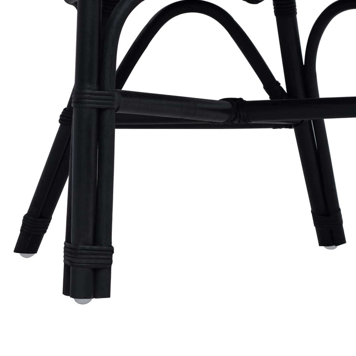 Staplestol Sort 60 x 60 x 81 cm Rattan