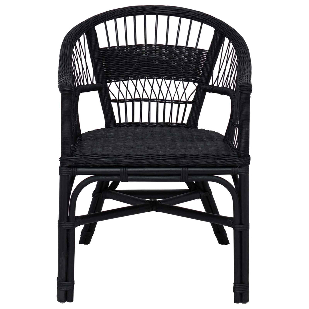 Staplestol Sort 60 x 60 x 81 cm Rattan
