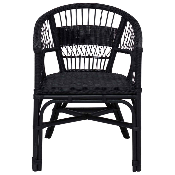 Staplestol Sort 60 x 60 x 81 cm Rattan