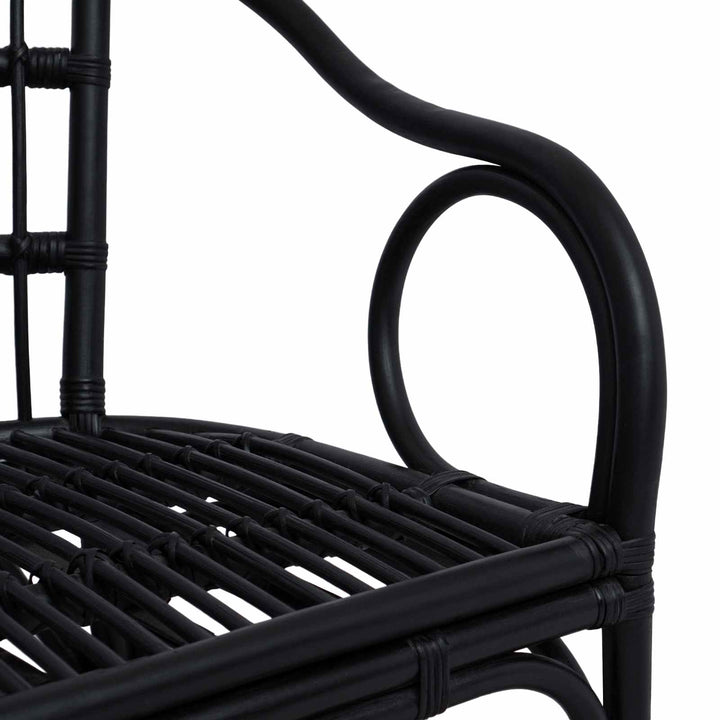 Staplestol Sort 58 x 60 x 81 cm Rattan