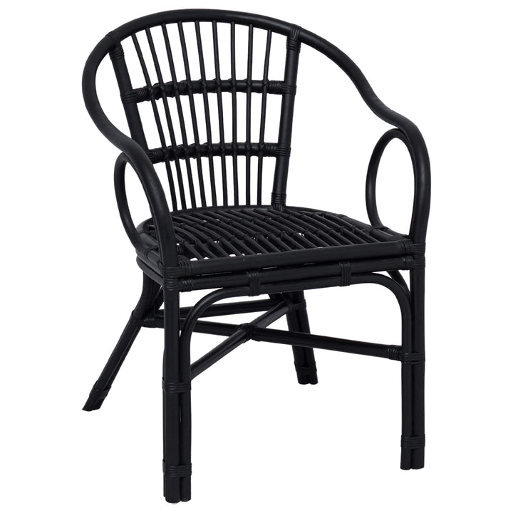 Staplestol Sort 58 x 60 x 81 cm Rattan