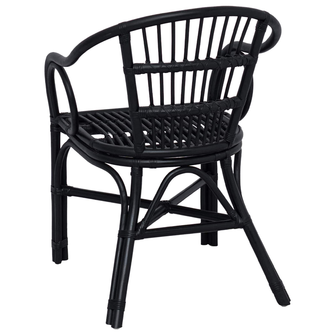 Staplestol Sort 58 x 60 x 81 cm Rattan