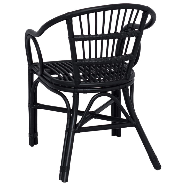 Staplestol Sort 58 x 60 x 81 cm Rattan