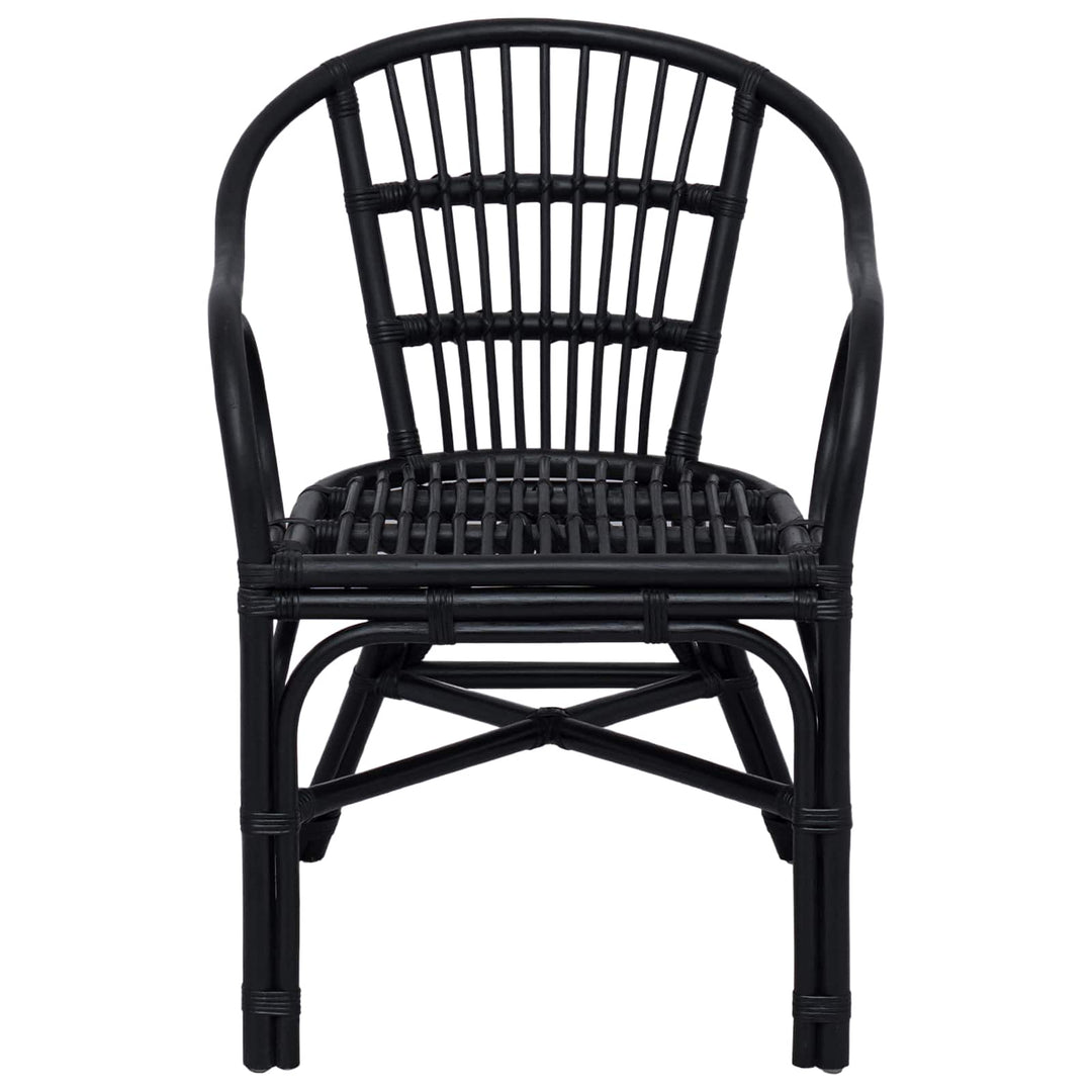 Staplestol Sort 58 x 60 x 81 cm Rattan