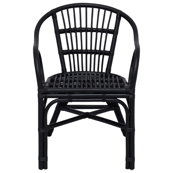 Staplestol Sort 58 x 60 x 81 cm Rattan