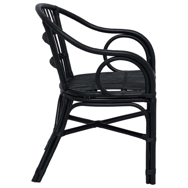 Staplestol Sort 58 x 60 x 81 cm Rattan