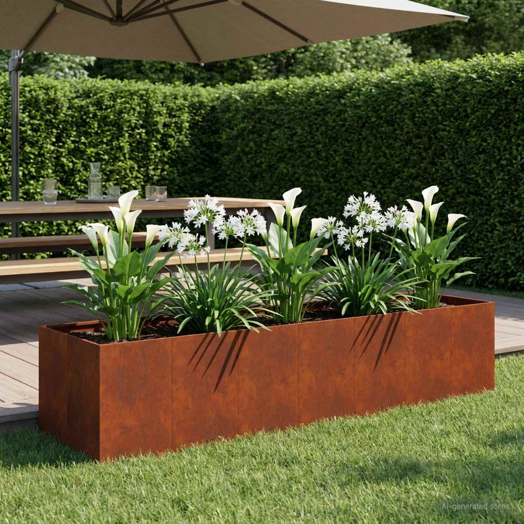 Have Blomsterkrukke Rusten 280 x 80 x 60 cm Cortenstål