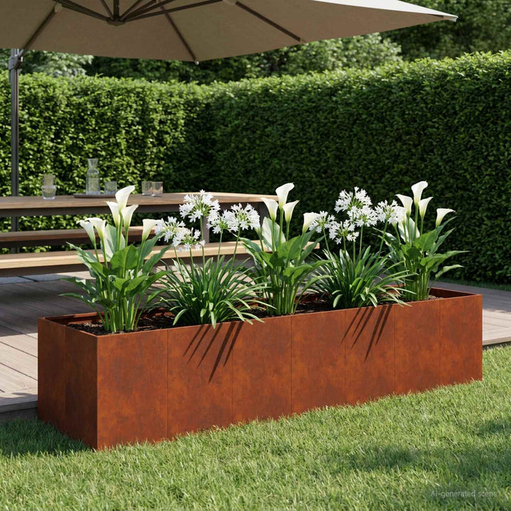 Have Blomsterkrukke Rusten 280 x 80 x 60 cm Cortenstål