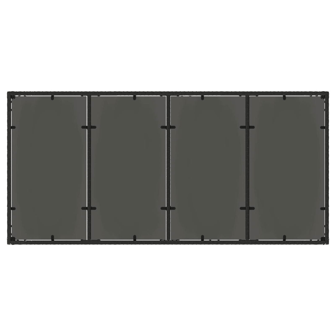 Udendørs spise sæt 7 stk. Sort polyrattan