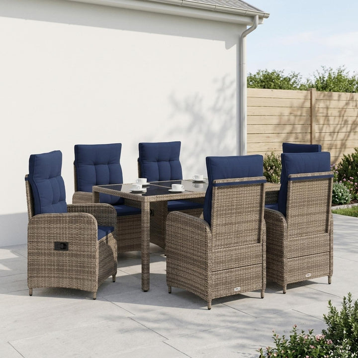 Udendørs spise sæt 7 stk. polyrattan