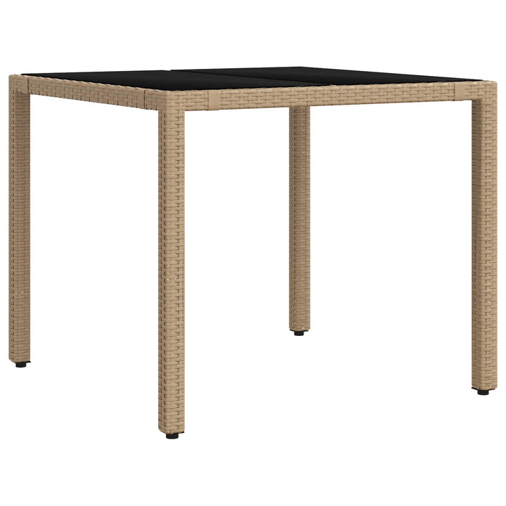 Udendørs spise sæt 3 stk. Beige og lys grå polyrattan