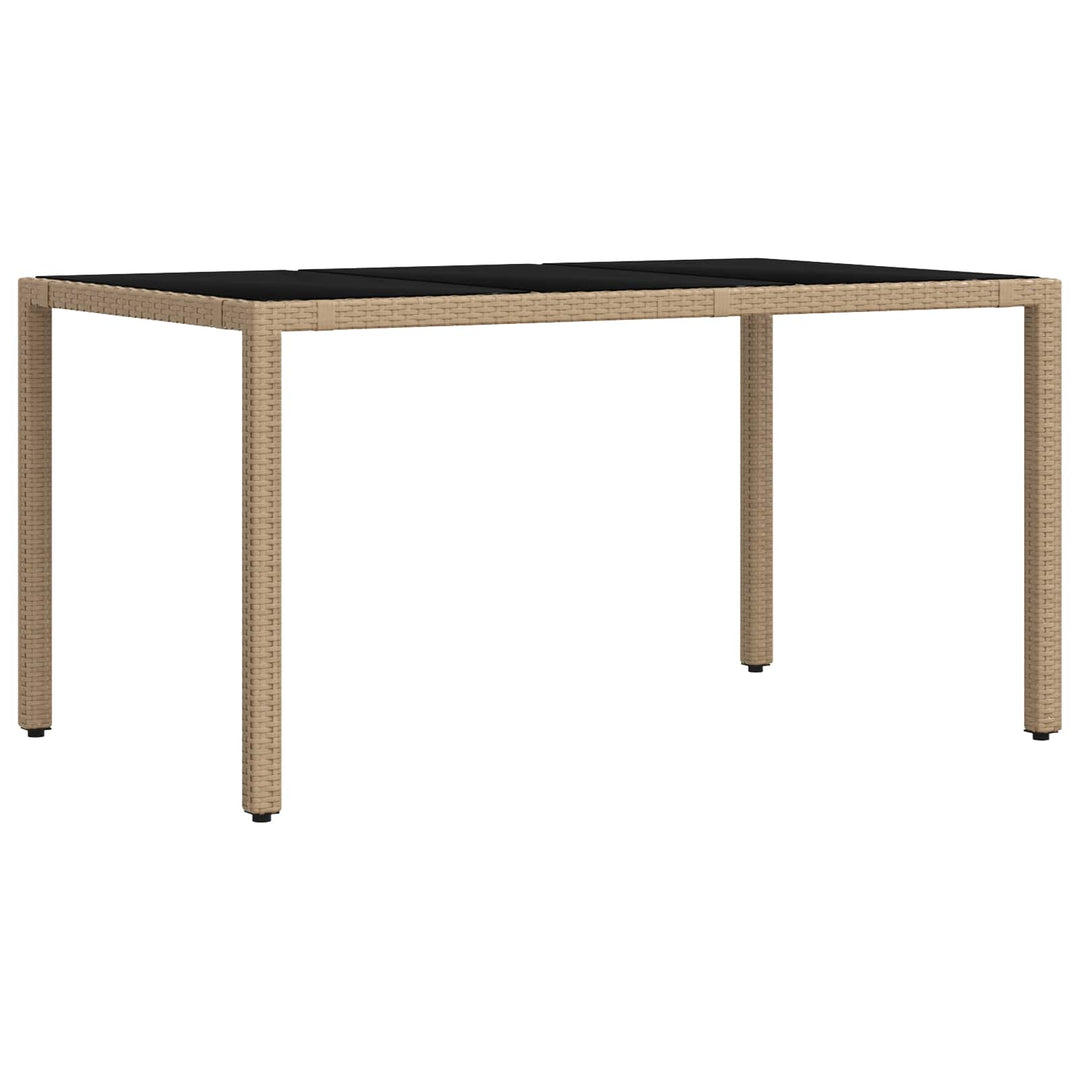 Udendørs spise sæt 7 stk. Beige og lys grå polyrattan