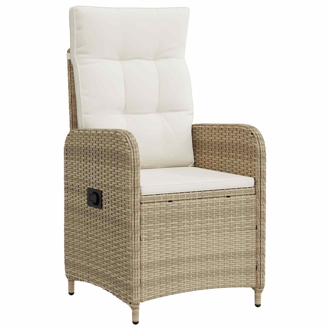 Udendørs spise sæt 7 stk. Beige og cremehvid polyrattan