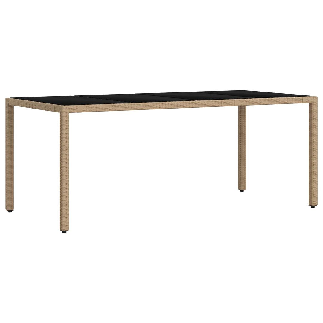 Udendørs spise sæt 7 stk. Beige og lys grå polyrattan