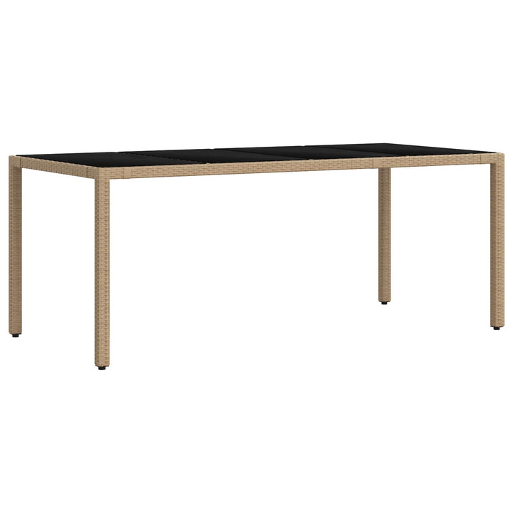 Udendørs spise sæt 9 stk. Beige og cremehvid polyrattan