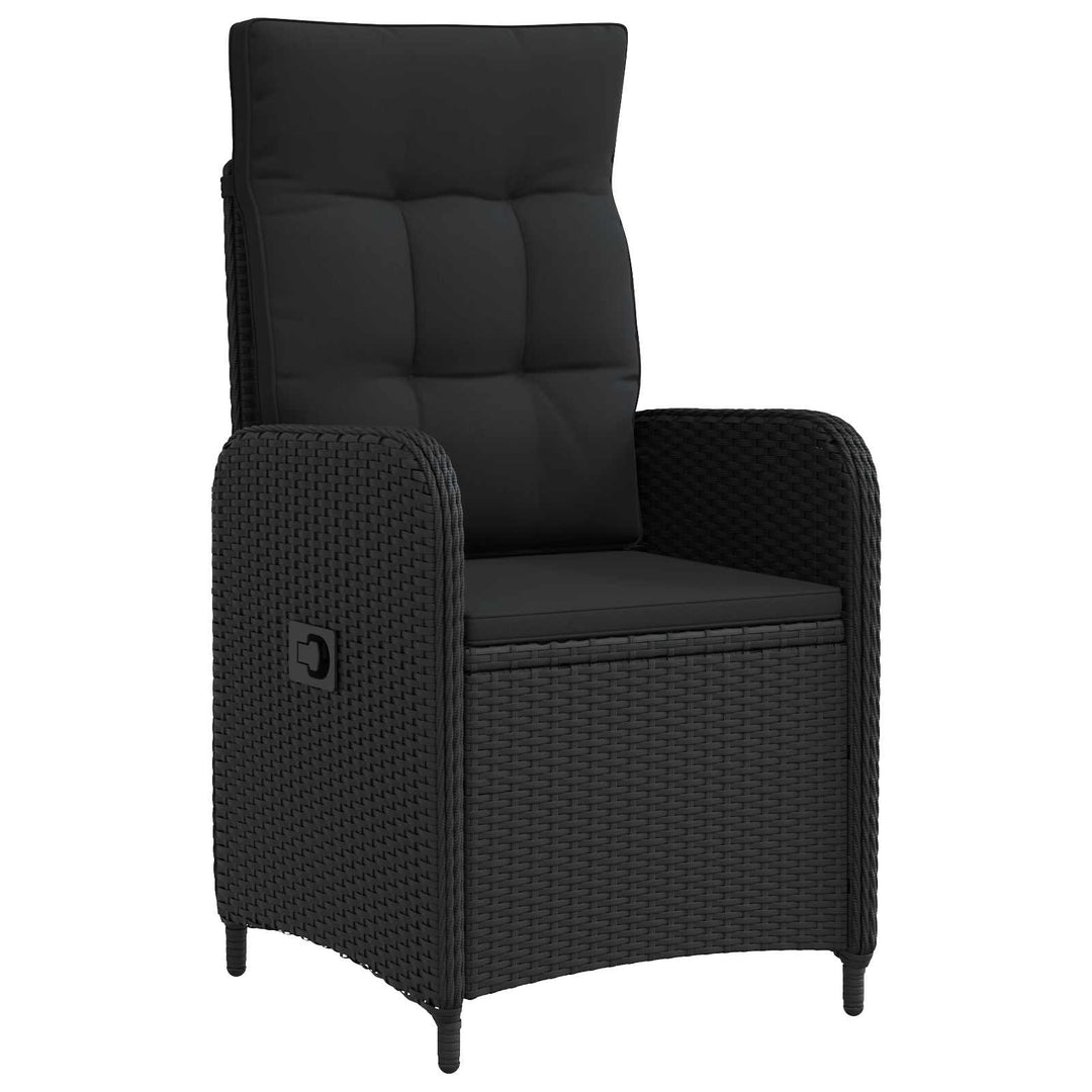 Have lounge sæt 2 stk. Sort PE rattan og pulverlakeret stål