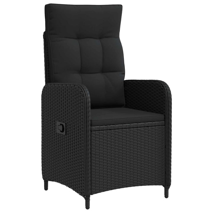 Have lounge sæt 2 stk. Sort PE rattan og pulverlakeret stål