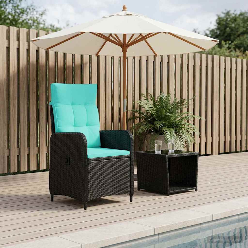 Have lounge sæt 2 stk. PE rattan og pulverlakeret stål