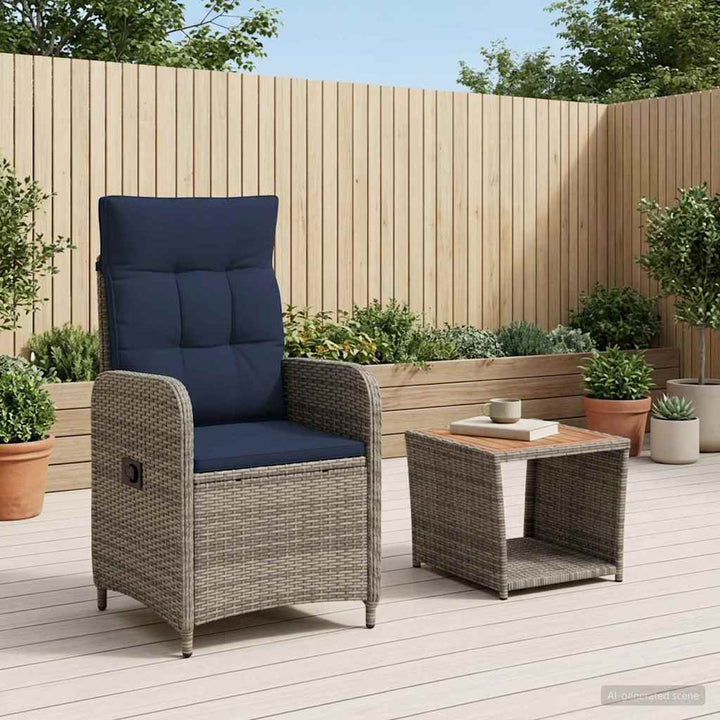 Have lounge sæt 2 stk. PE rattan og pulverlakeret stål