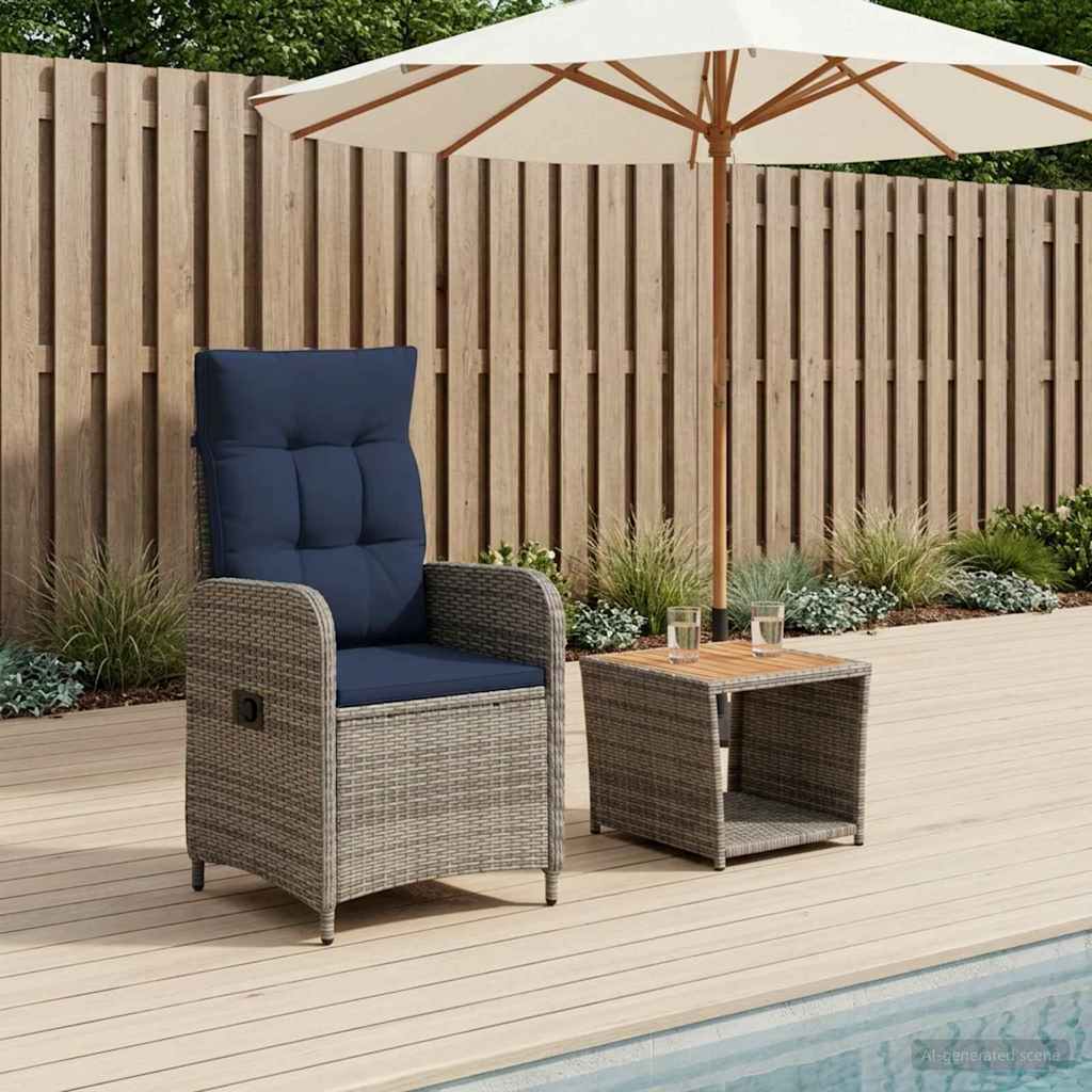 Have lounge sæt 2 stk. PE rattan og pulverlakeret stål