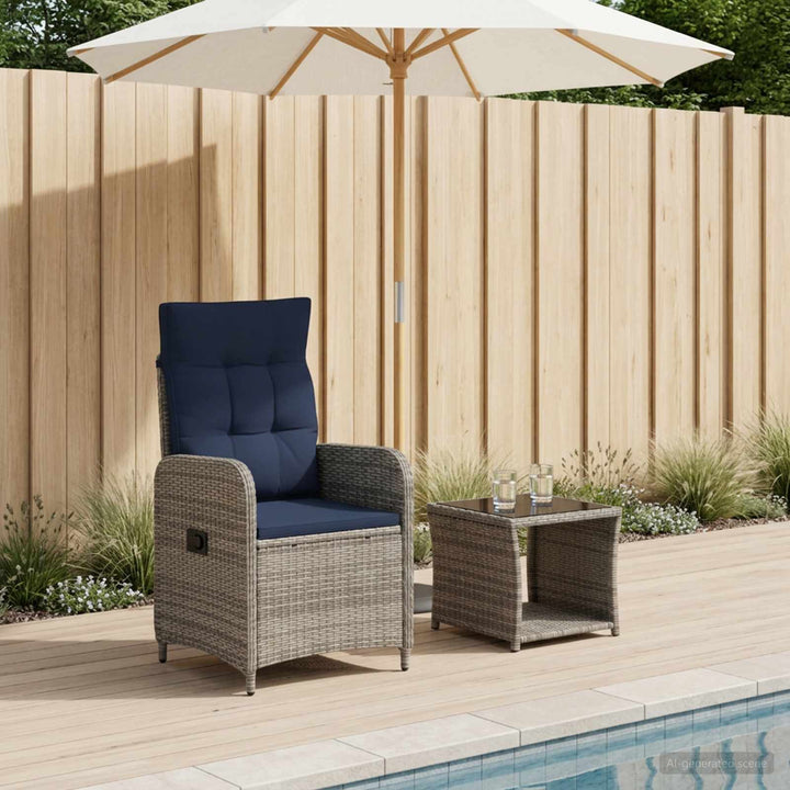 Have lounge sæt 2 stk. PE rattan og pulverlakeret stål