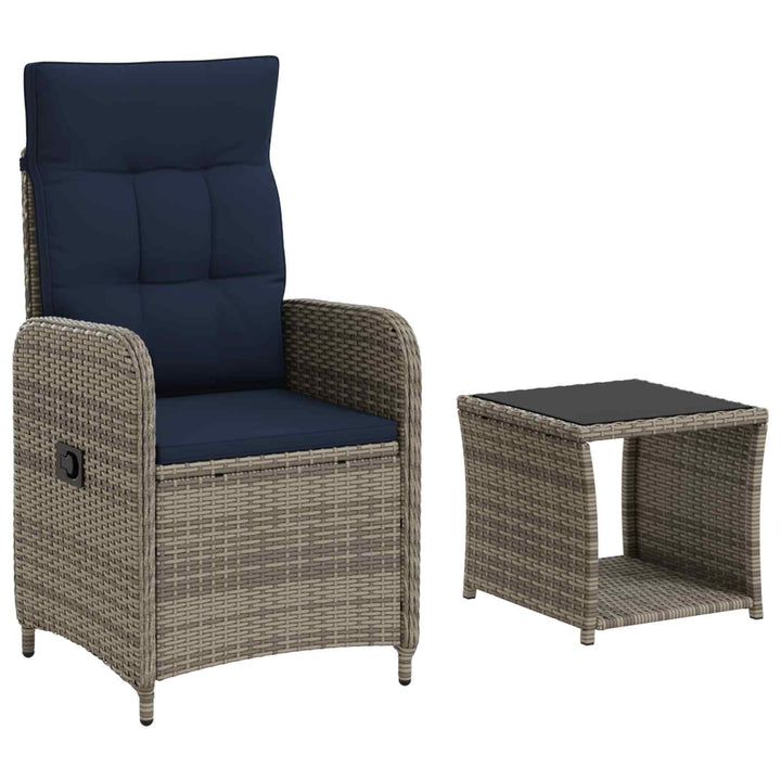 Have lounge sæt 2 stk. PE rattan og pulverlakeret stål