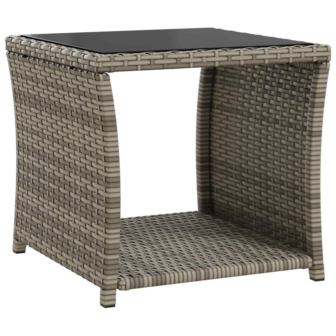 Have lounge sæt 3 stk. PE rattan og pulverlakeret stål