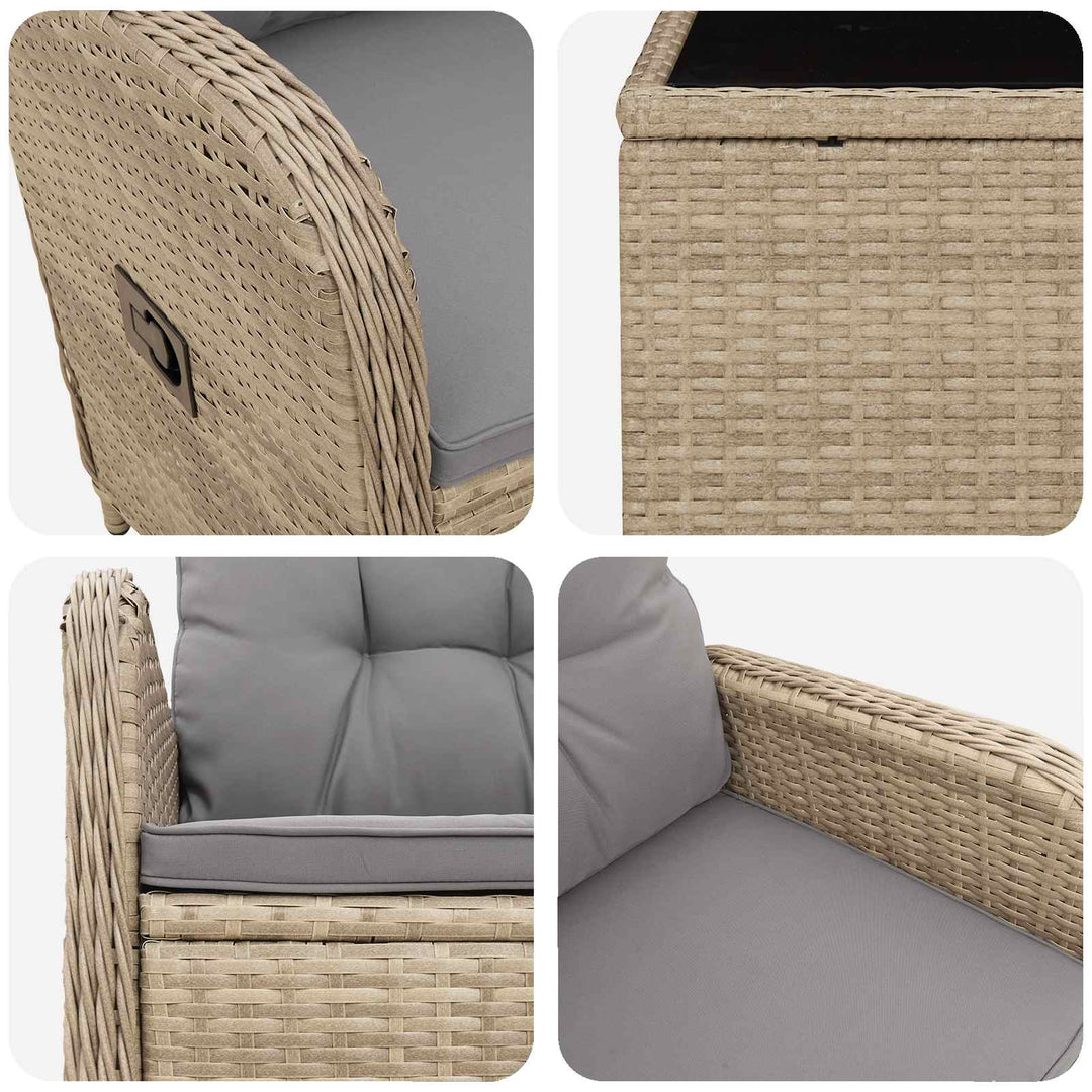 Have lounge sæt 3 stk. Beige og lys grå