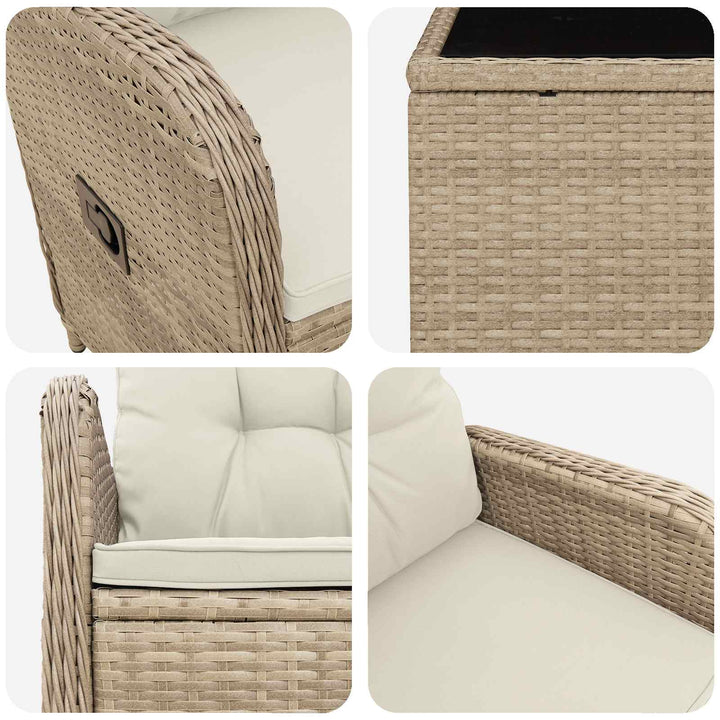 Have lounge sæt 3 stk. Beige og cremehvid
