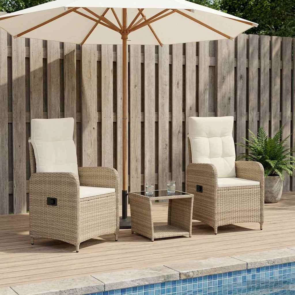 Have lounge sæt 3 stk. Beige og cremehvid