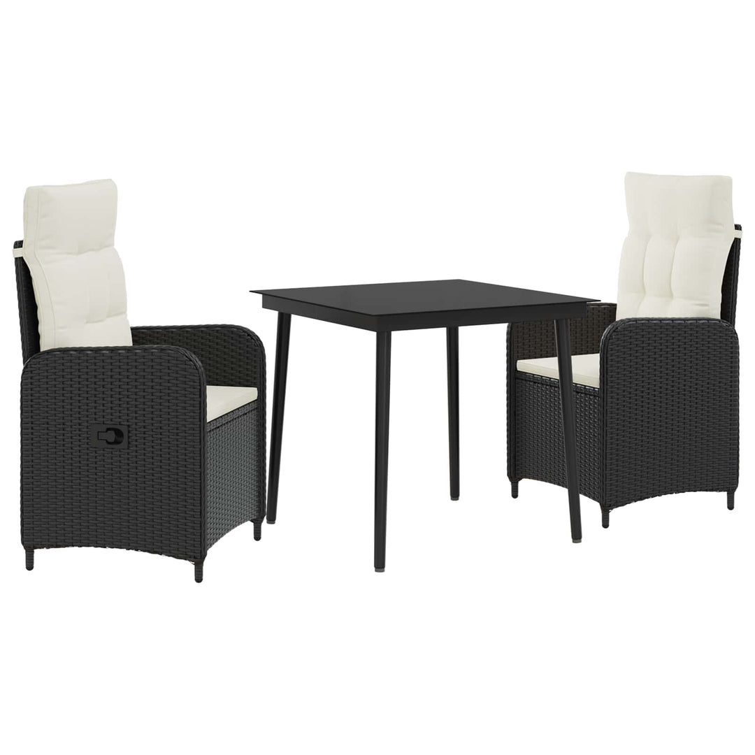 Sofa Bord Sæt 3 stk. Sort og Cremehvid
