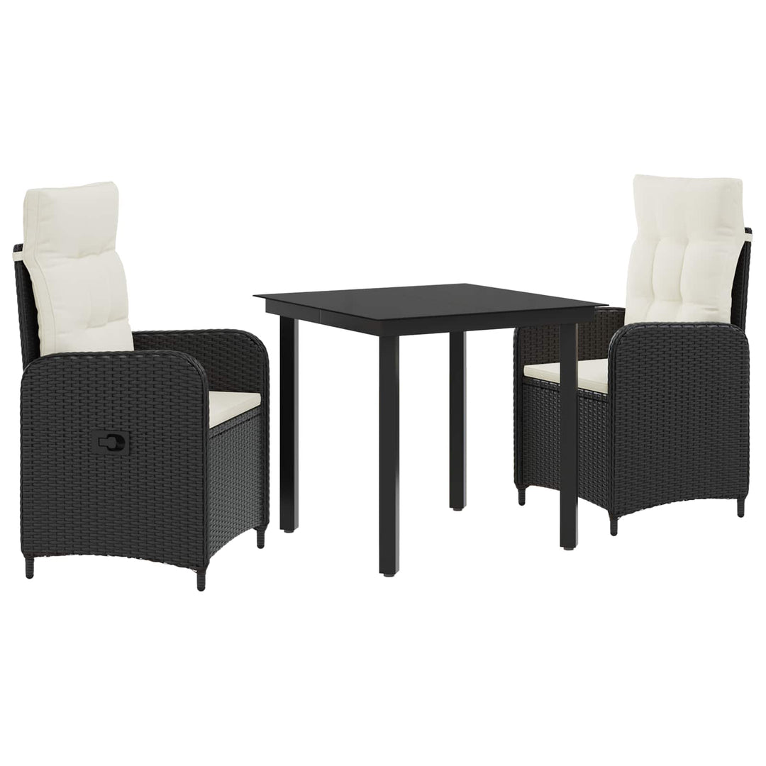 Sofa Bord Sæt 3 stk. Sort og Cremehvid