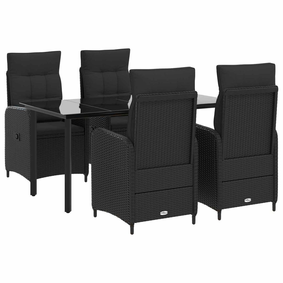 Sofa Bord Sæt 5 stk. PE rattan og pulverlakeret stål
