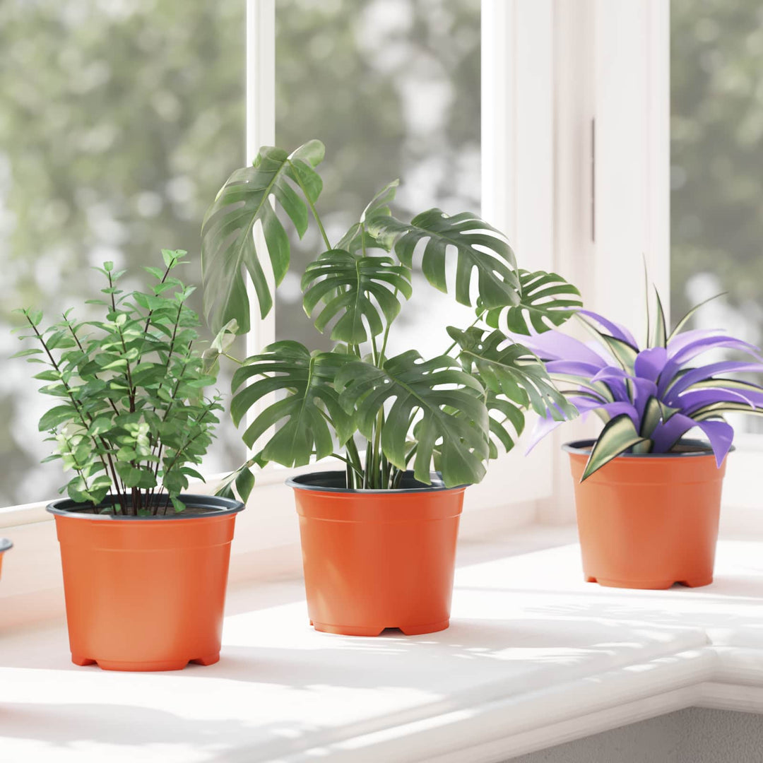 Rund Blomsterpotte 200 pcs Terrakotta Ø 10 x 8 cm Plastik