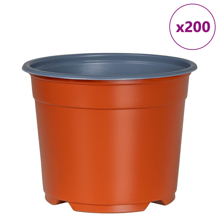 Rund Blomsterpotte 200 pcs Terrakotta Ø 10 x 8 cm Plastik